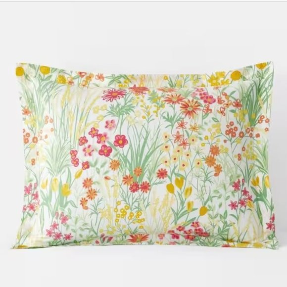 The Company Store Company Cotton Paige Floral Cotton Percale Sham - Picture 1 of 6